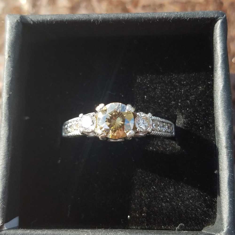 Vintage Moissanite Engagement Set (2 Rings) - Picture 2 of 8